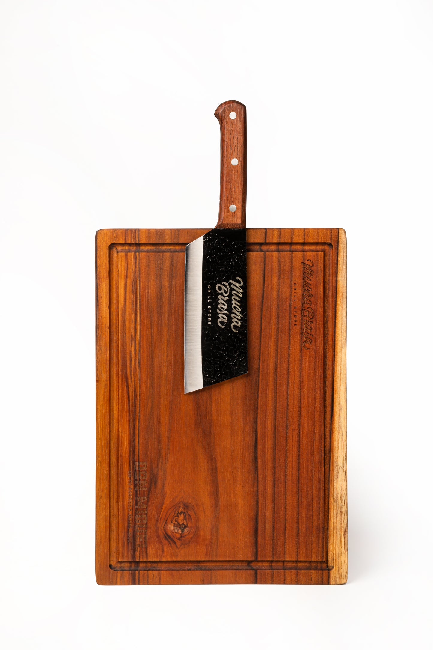 Tabla teca m + cuchillo